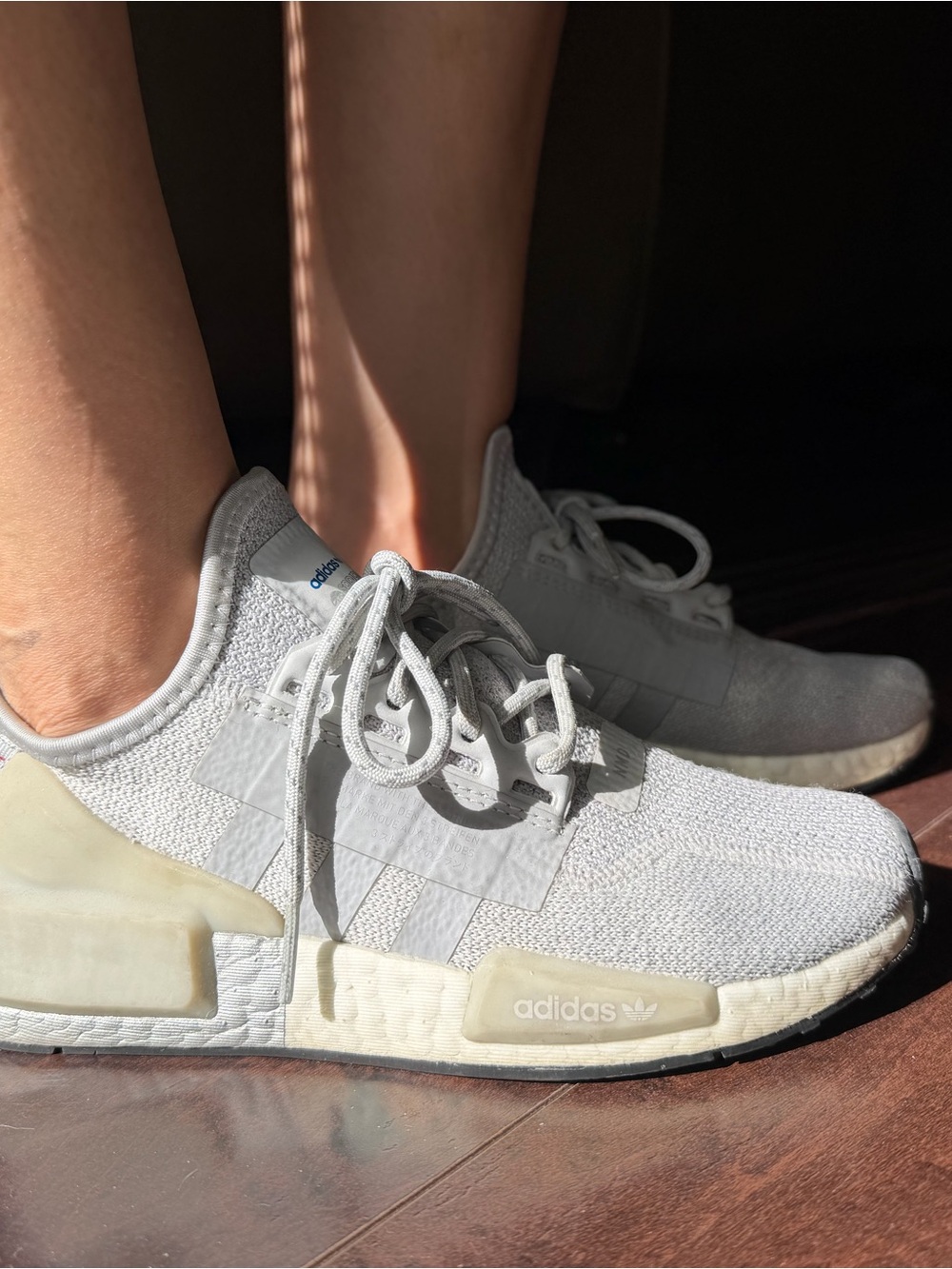 adidas Women’s NMD_R1 Sneakers — Light Gray / Off-White